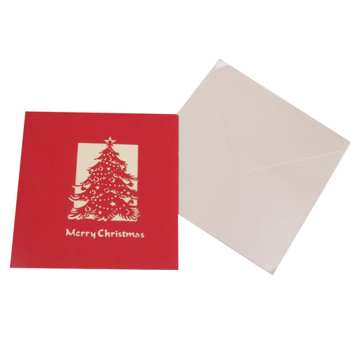 3D Luxury Handmade Christmas Cards Pop Up-Cedar Tree Greeting Card