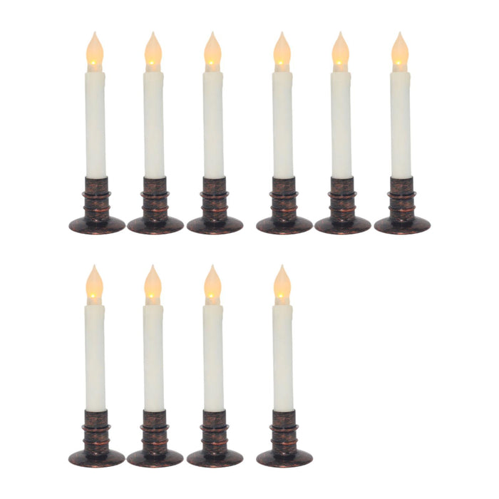 Crofta 10Pcs Flameless Candles Electric Flameless Candle Lights for Window Wedding