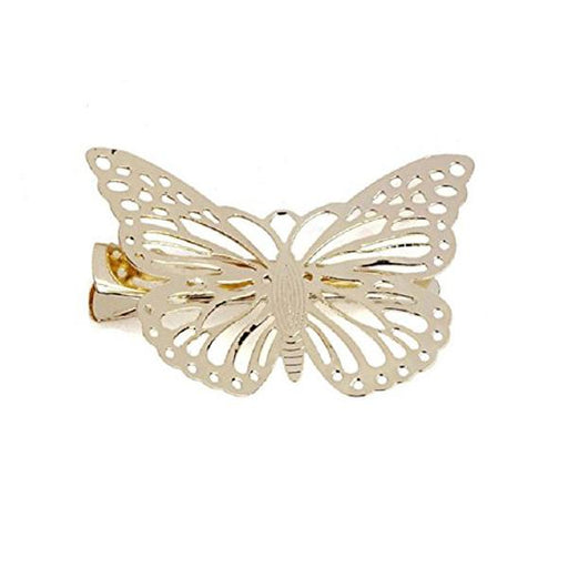 Crofta 1 Pair Women Ladies Gold Butterfly Hair clip Hairpin Accessory