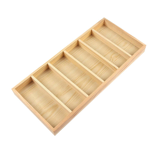 Sunglasses Display Case Box Storage Tray for Glasses Shop 6 Grids Wood Color