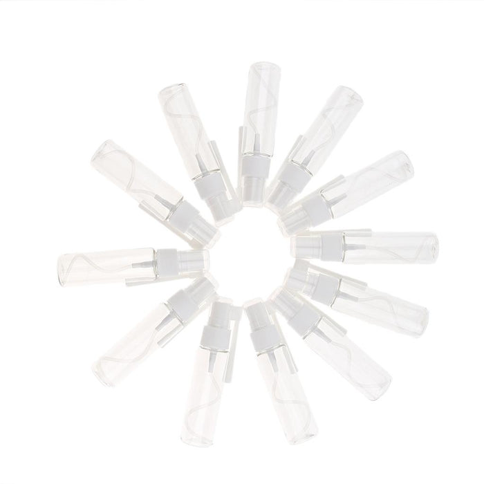 12 Pieces Empty 360 Rotation Spray Refillable Bottle Atomizer Transparent