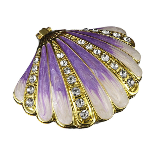 Crofta Jewelry Box Jewelry Holder Shell Trinket Box for Bedroom Living Room Dresser Purple