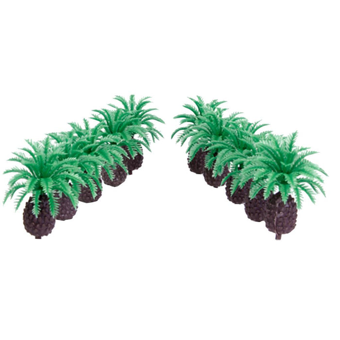 Crofta 10pcs 2 inch Model Cycas Trees Layout Train Scale 1/200