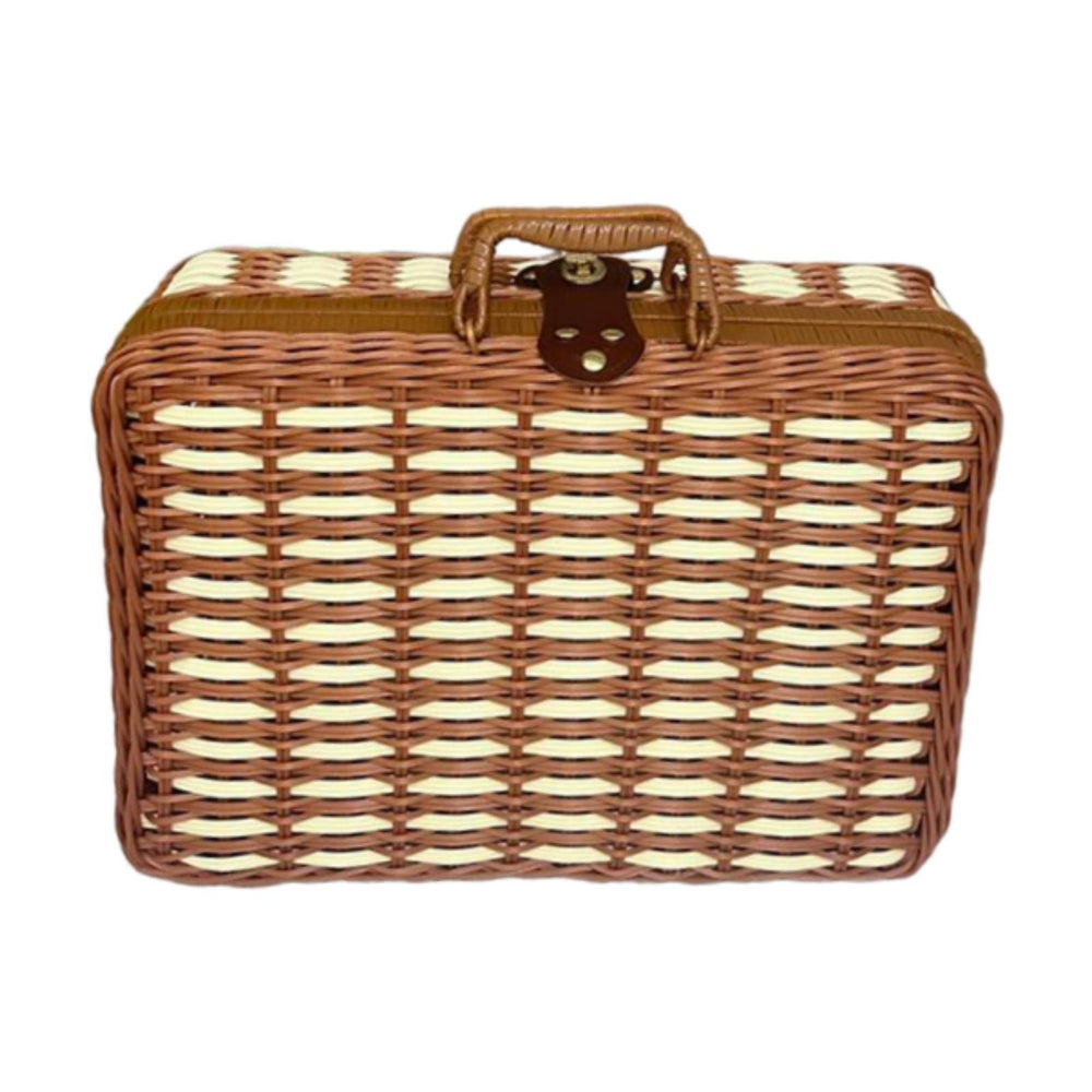 Storage Basket with Lid Handled Photography Prop Boxes for Table Home Bathroom S