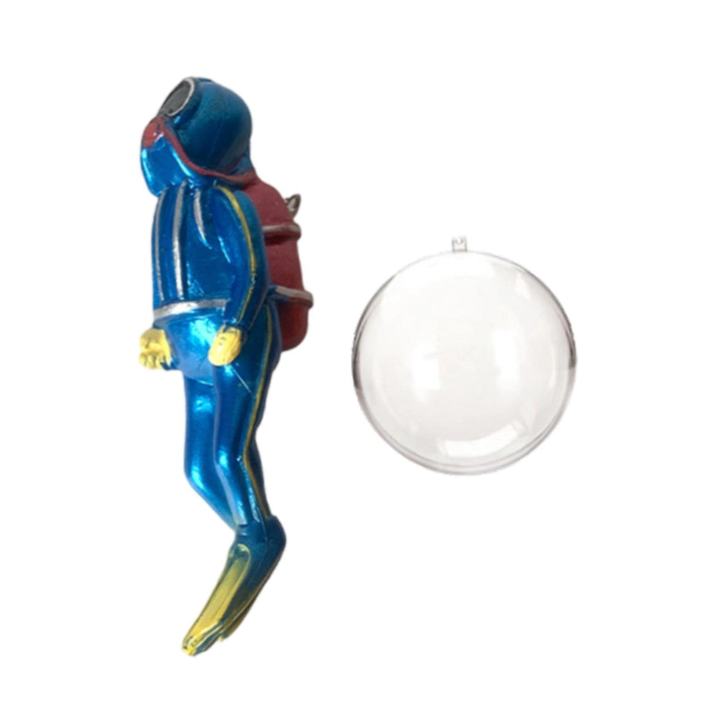 Crofta Miniature Diver Action Figure Simulation for Aquarium Fish Tank Favors Blue