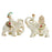 Crofta 1 Pair Good Luck Elephant Statues Table Decoration for Living Room Versatile White