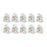 10Pcs Party Favor Boxes Holiday Christmas Gift Bags for Candy Cupcake Bakery White