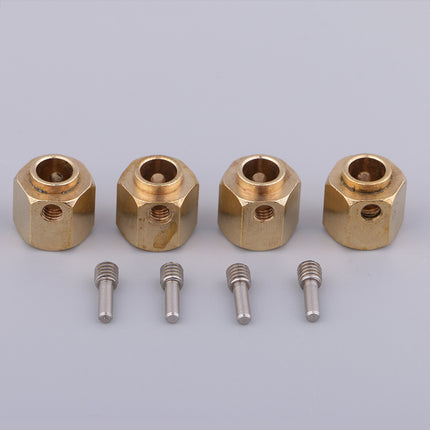 4 Pieces Hex Wheel Hubs Hexagonal Adapter for Traxxas TRX4 RC Crawler 11mm