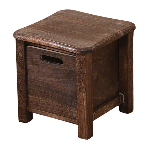 Crofta Wooden Storage Stool Decor with Rounded Edges for Apartment Doorway Entryway 30cmx30cmx30cm Brown