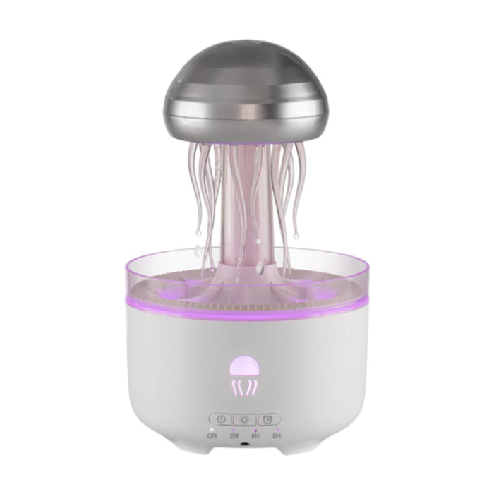 Crofta Jellyfish Shape Humidifier Essential Oil Diffuser 320ml for Working Sporting White