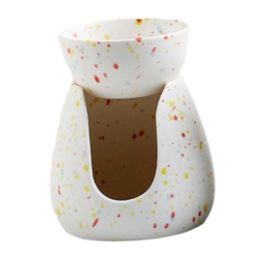 Crofta Essential Oil Burner Tealight Candle Holder for Office Bathroom Wedding Gift Colorful Dots