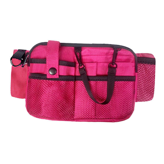 Crofta Nurse Pouch Waist Bag Apron Hip Bag Utility Waist Pack Nurse Tool Belt Pouch Rose Red