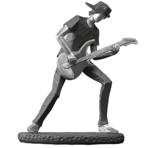 Crofta Rock Band Resin Statue Singer Musical Instruments Sculpture Electric Guitar