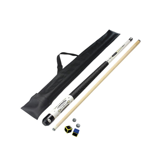 Crofta 1/2 Billiard Pool Cue with Storage Pouch for Billiard Players Beginner Women Width 1.3cm White