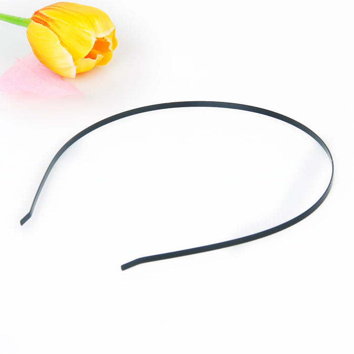 Crofta 10Pcs 3mm Blank Headbands Metal Hair Band Lots DIY Accessories Black