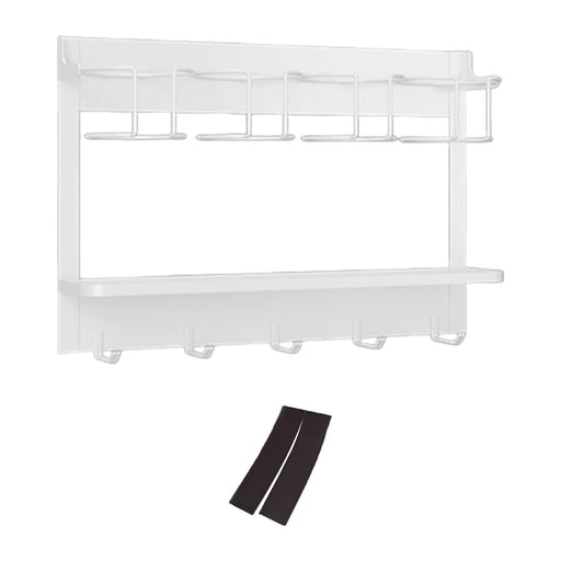 Water Bottle Holder Hanging Water Bottle Rack for Countertop Pantry Cupboard white  4 cup