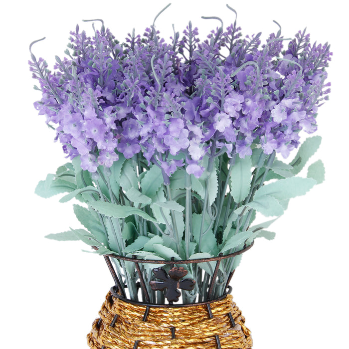 Crofta 1 Bunch Fake Artificial Provence Lavender Bouquet Home Office Decor - Orchid