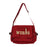 Crofta Crossbody Bag Novelty School Bag Shoulder Purse for Commuting Outdoor Riding Red