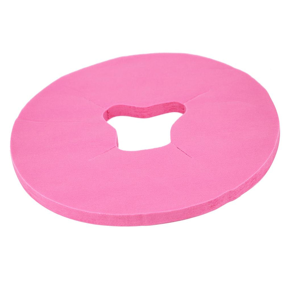 Crofta 100Pcs Nonwoven Disposable Massage Face Cushion Headrest Cradle Cover Pink