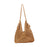 Crofta Woven Tote Bag Satchel Shoulder Purse Summer Bag for Summer Commuting Street Brown