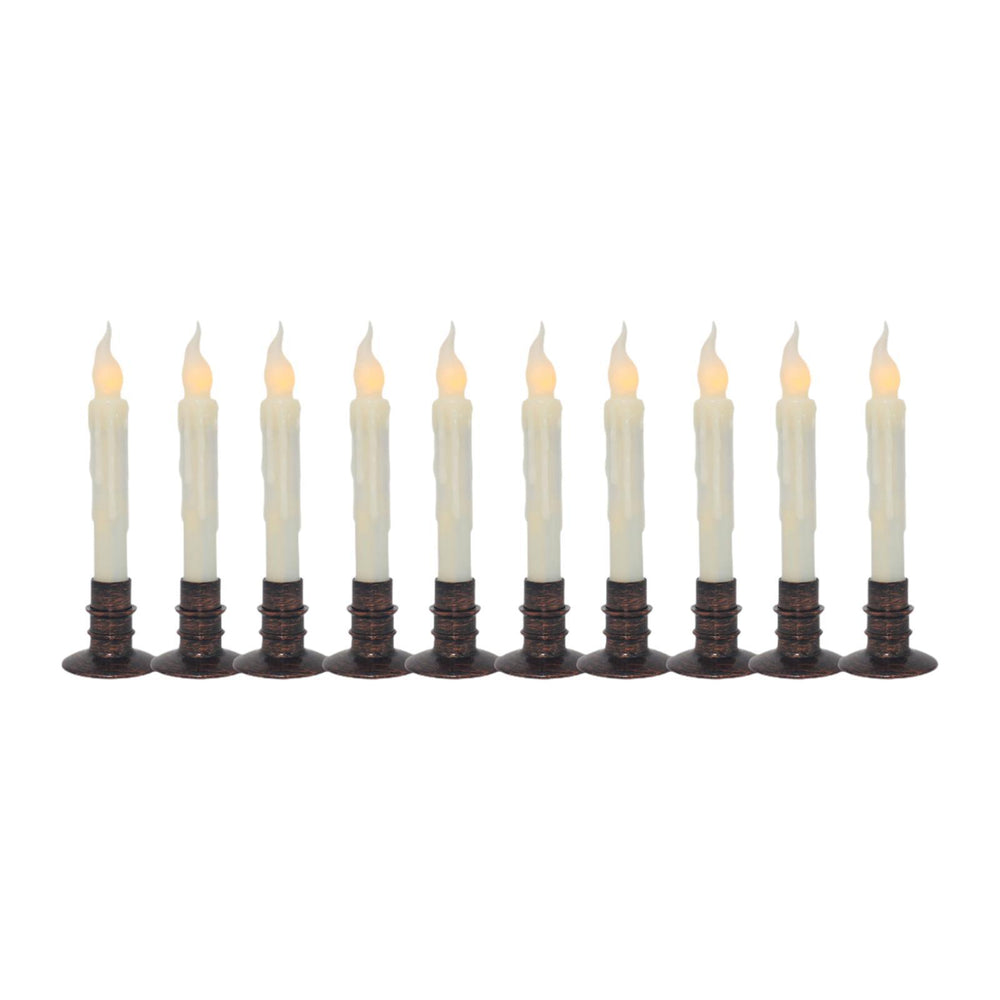 Crofta 10Pcs Flameless Candles Electric Flameless Candle Lights for Window Wedding