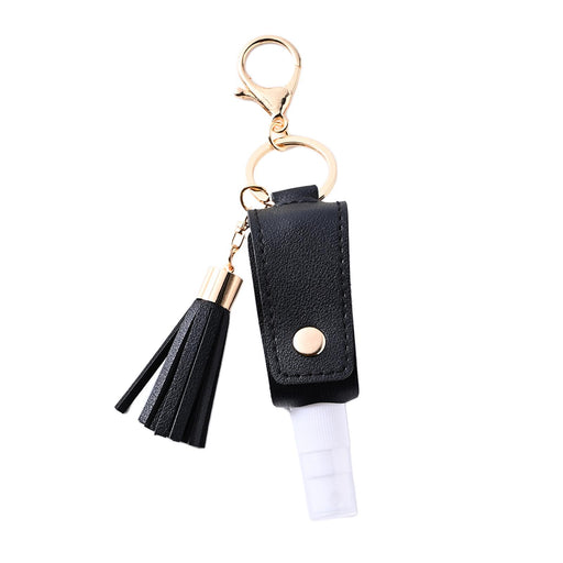 30ml Hand Washing Keychain Refillable Spray Bottle for Shampoo Liquid Black