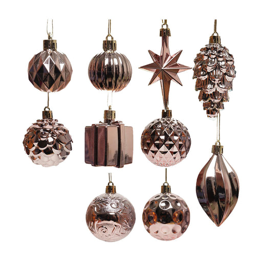 Crofta 10x Christmas Tree Ball Ornaments Shatterproof for Holiday Decor Decorations rose gold