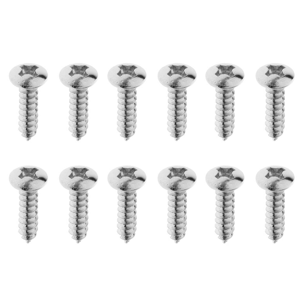 Crofta 12pcs Pickguard Screws for Guitar Fender Strat Tele - Silver Tone