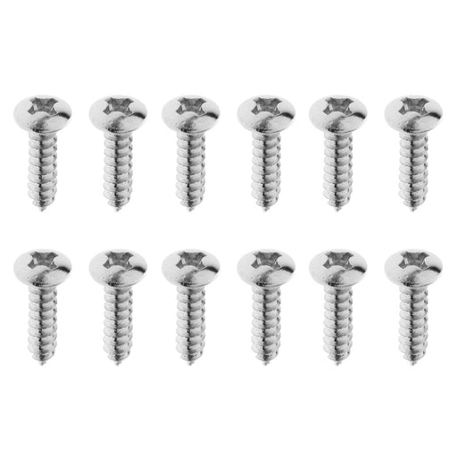 Crofta 12pcs Pickguard Screws for Guitar Fender Strat Tele - Silver Tone