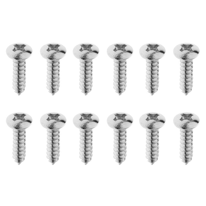 Crofta 12pcs Pickguard Screws for Guitar Fender Strat Tele - Silver Tone