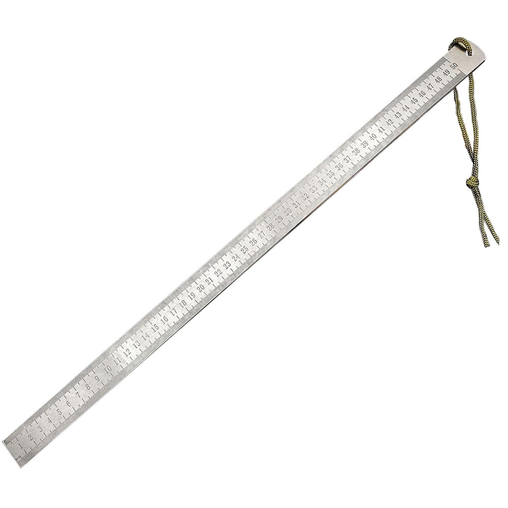 Stainless Steel Ruler Solid 50cm Scale Markings for Learning Mechanical Work