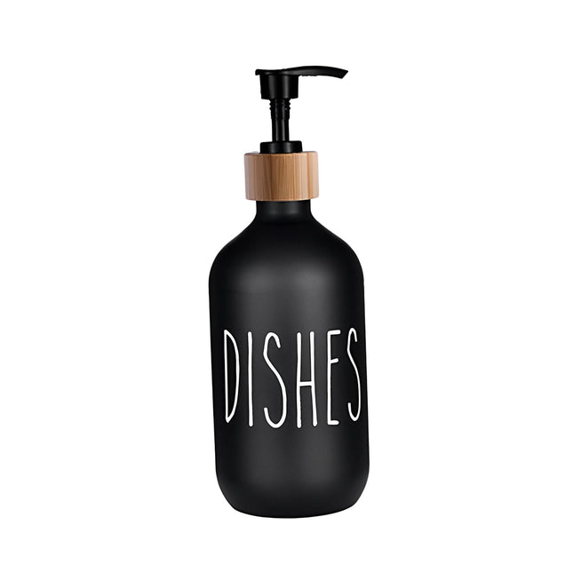 Refillable Shampoo Lotion Bottle Liquid Soap Dispenser for Home Black Dishes