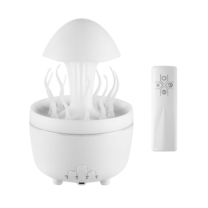 Crofta Small Humidifier US Plug with Changing Colors for Room Farmhouse Yoga White