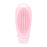 Crofta 2 in 1 Hair Shampoo Brush and Travel Bottle Silicone for Women Men Hair Comb pink