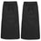 Crofta 2 Piece Men Women Black Restaurant Chef Half Apron Waist Apron