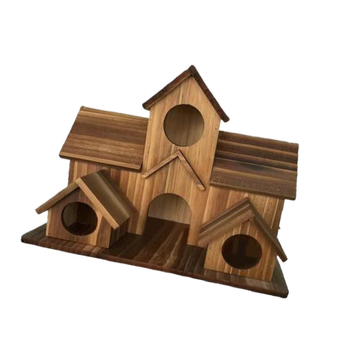 Crofta Hummingbird Nest Hanging Hut Outdoor Resting Place Nesting Wooden Bird House