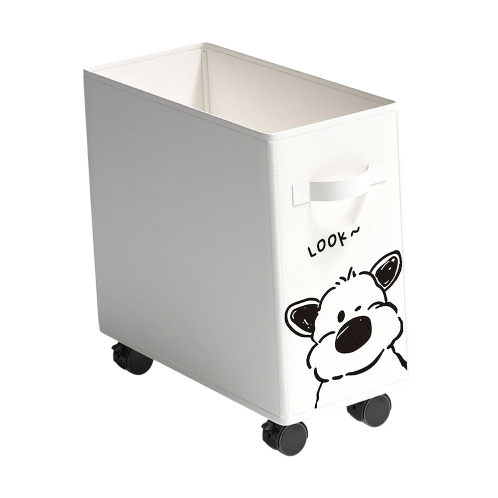 Crofta Under Desk Storage Basket Multifunctional Utility Cart for Dorm Bedroom Home White