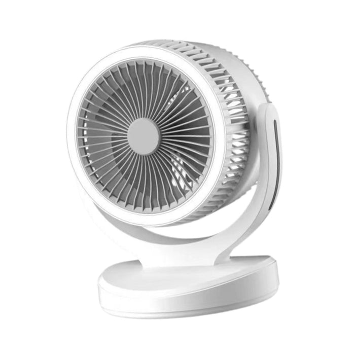 Air Circulator Fan Speeds Adjustment Table Fan for Camping Traveling Outdoor White