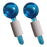 2Pcs Ice Globe Anti-Aging Face and Eye Skin Treatment Cooling Facial Roller Twinkle Blue