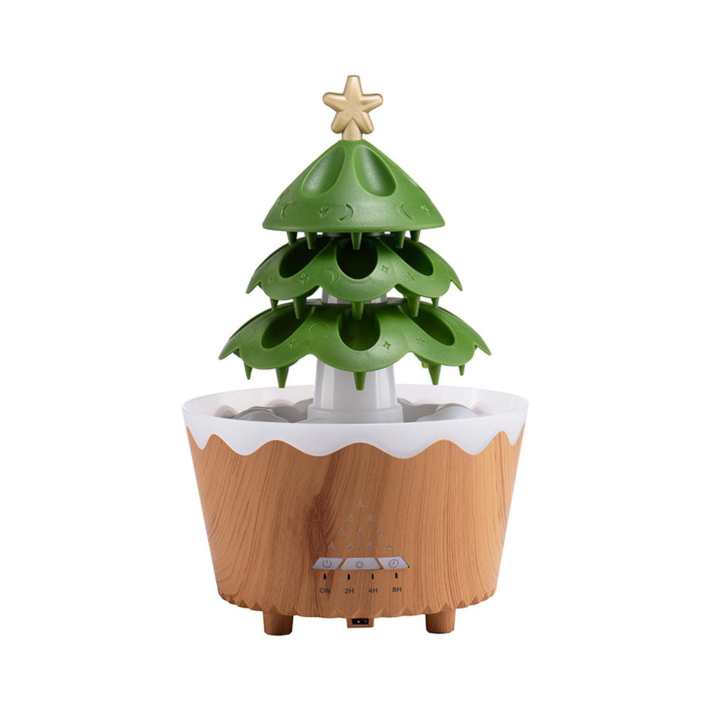 Crofta Christmas Tree Humidifier Christmas Gift 250 ml for Bedroom Living Room Home Brown