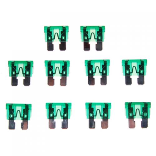 Crofta 10pcs 30A 32V Green Standard Blade Fuses Replacement for Auto Car