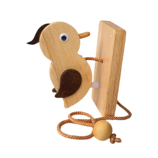 Crofta Woodpeckered Doorbell Vintage Design Wooden Door Bell for Office Business Home Flat Bird Shape