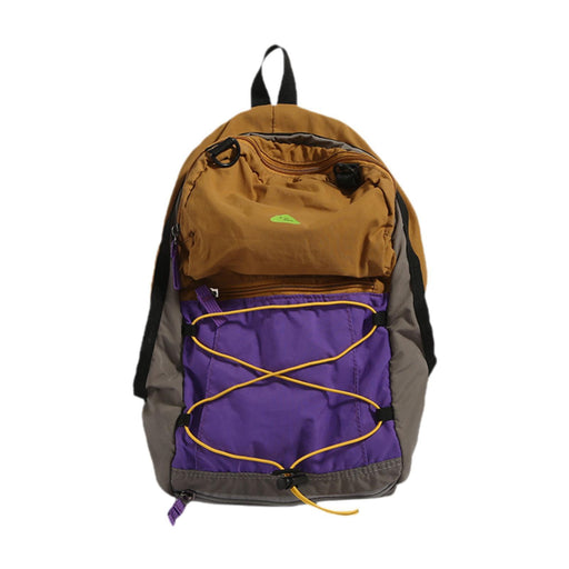 Crofta Basketball Backpack Sports Accessories Storage Bag for Swim Football Outdoor Khaki with Purple