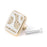 Crofta Zinc Alloy Rhinestone Square Drawer Cabinet Pull Handle Knob- Golden + White