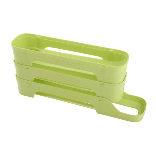 Crofta Refrigerator Egg Storage Rolling Slide Egg Storage Box for Kitchen Organizer 3 layer light green