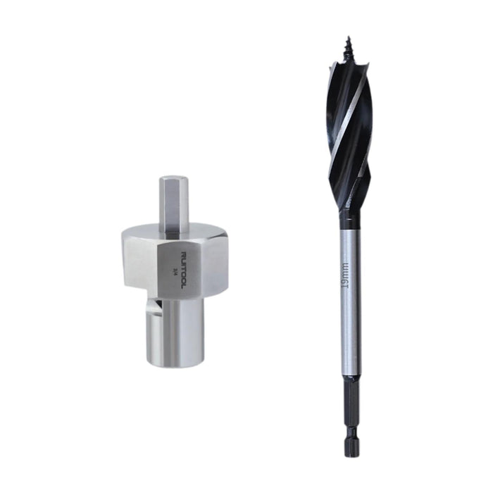 Crofta 3/4inch Dog Hole Chamfer Reamer with Drill Bit Professional Woodworking Tool