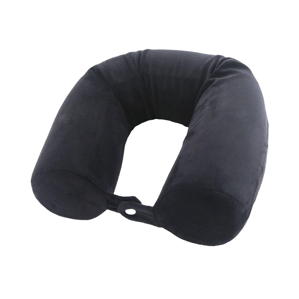 Travel Pillow Ergonomic Neck Support Pillow for Home Traveling Sleeping Black