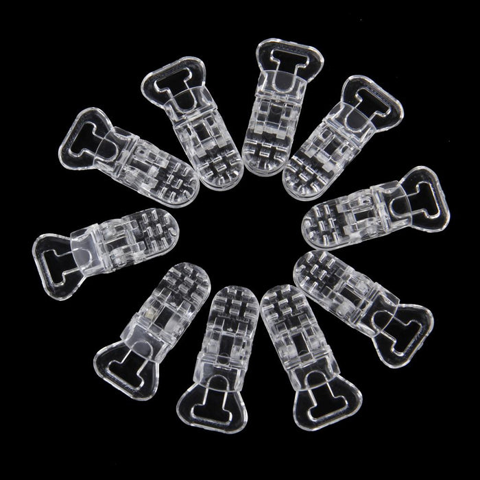 Universal ABS Clip-on Clamps Teeth Clip Nip for Cloth Toy File S 10PCS Clear