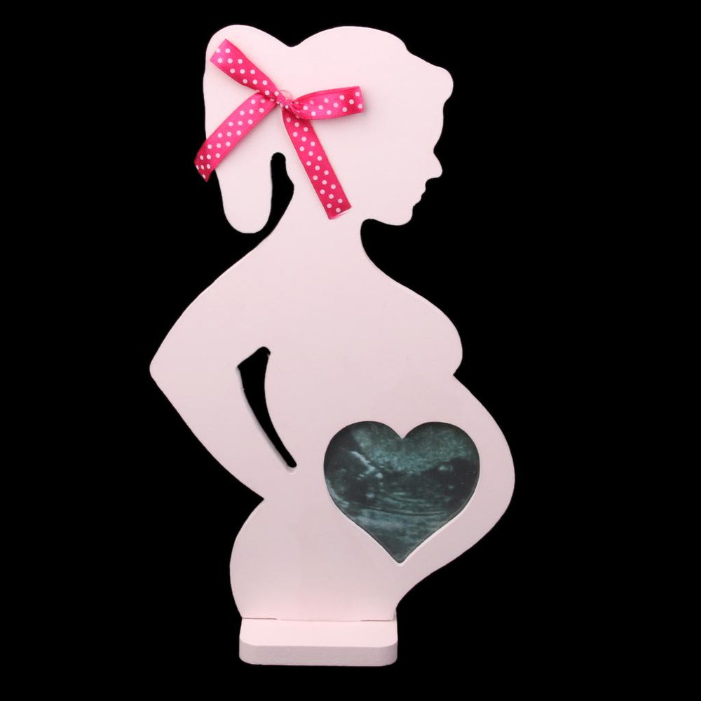 Wooden Art Pregnant Woman Gift for Mother To Be Home Plaque Decoration