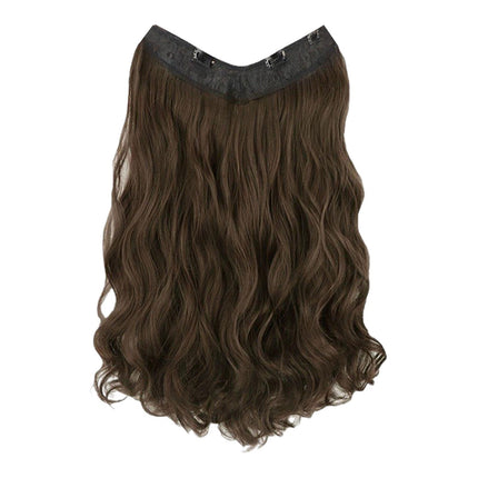 Crofta Wavy Curly Natural Soft Synthetic Hair Pieces 17.7" for Women Dates Concerts Light Brown